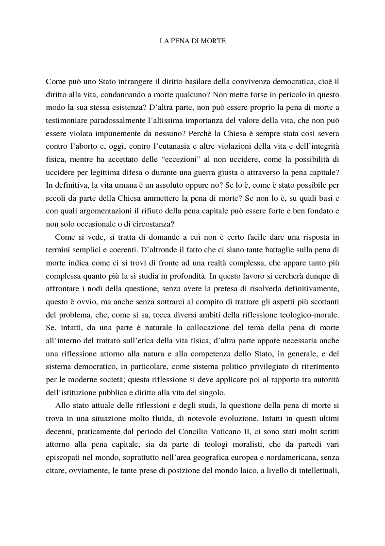 Anteprima della tesi: La pena di morte tra etica della vita e autorità dello Stato, Pagina 2