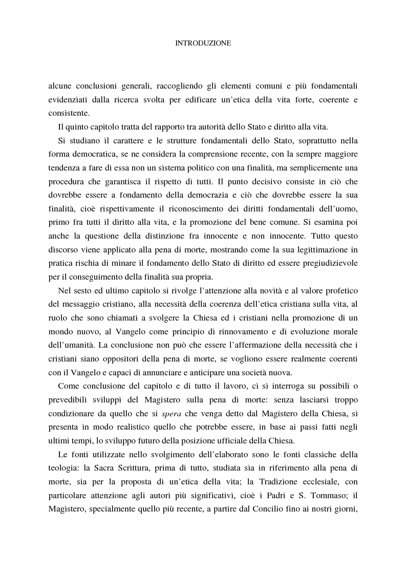Anteprima della tesi: La pena di morte tra etica della vita e autorità dello Stato, Pagina 7