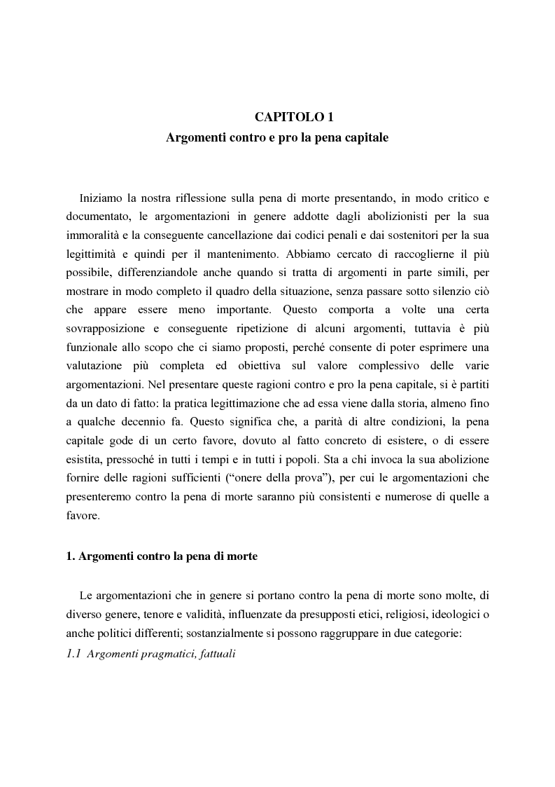 Anteprima della tesi: La pena di morte tra etica della vita e autorità dello Stato, Pagina 9
