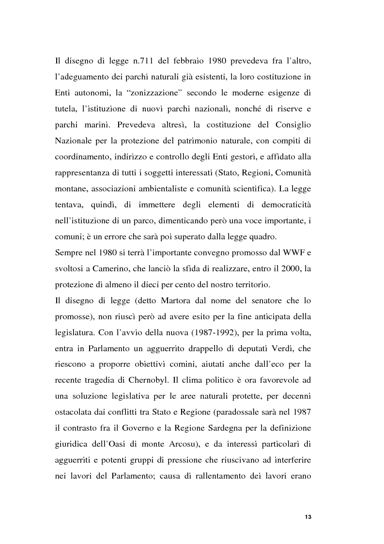 Anteprima della tesi: Parchi e società. La nascita dell'Oasi Wwf di Monte Arcosu, Pagina 10