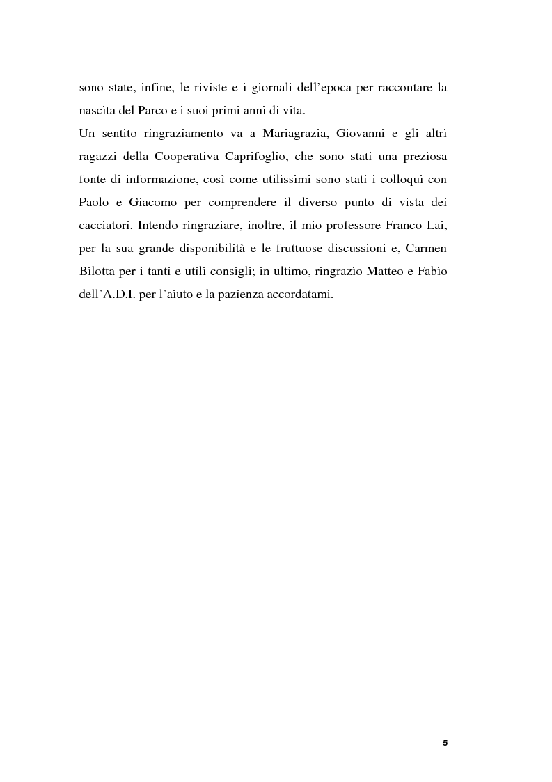 Anteprima della tesi: Parchi e società. La nascita dell'Oasi Wwf di Monte Arcosu, Pagina 2