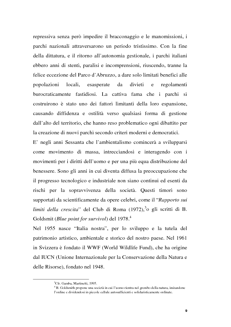 Anteprima della tesi: Parchi e società. La nascita dell'Oasi Wwf di Monte Arcosu, Pagina 6