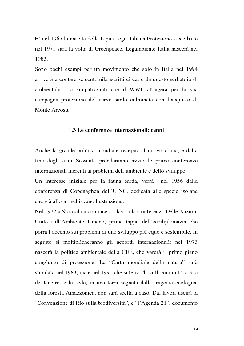 Anteprima della tesi: Parchi e società. La nascita dell'Oasi Wwf di Monte Arcosu, Pagina 7