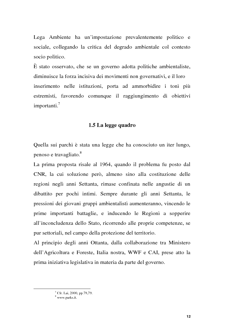 Anteprima della tesi: Parchi e società. La nascita dell'Oasi Wwf di Monte Arcosu, Pagina 9