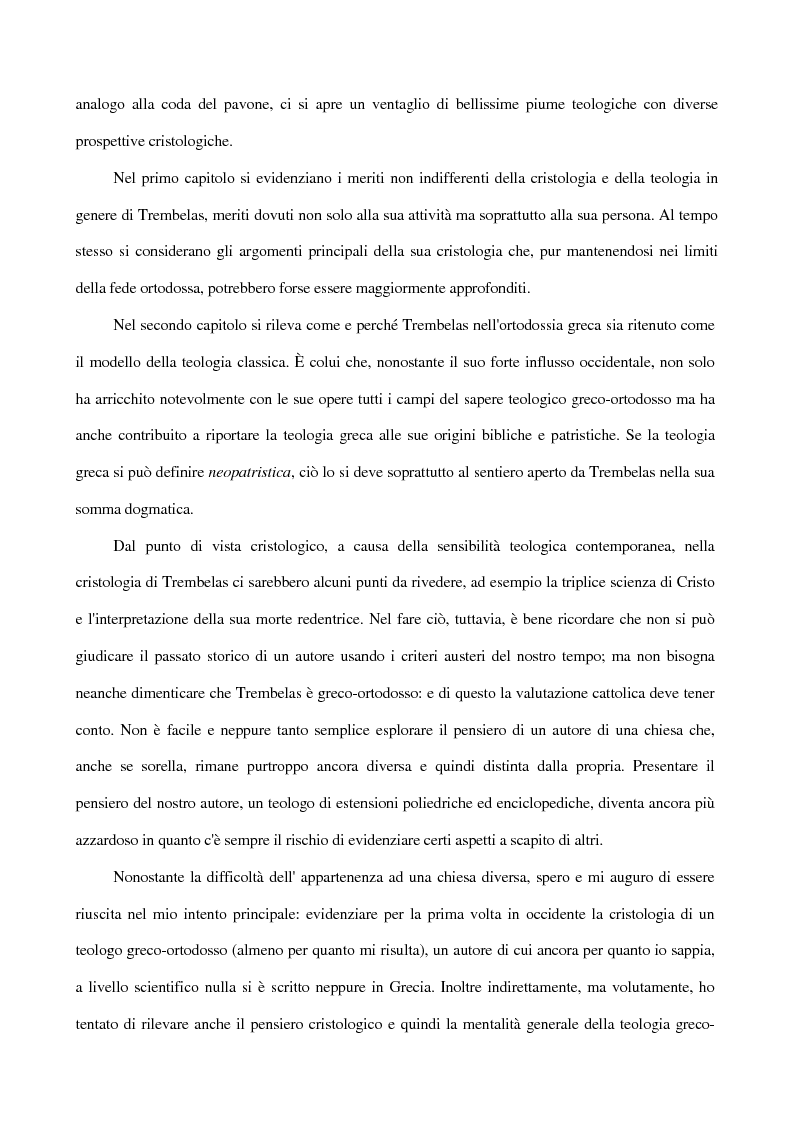 Anteprima della tesi: La Cristologia di Trembelas Panaghiotis: un teologo greco ortodosso del nostro secolo, Pagina 5