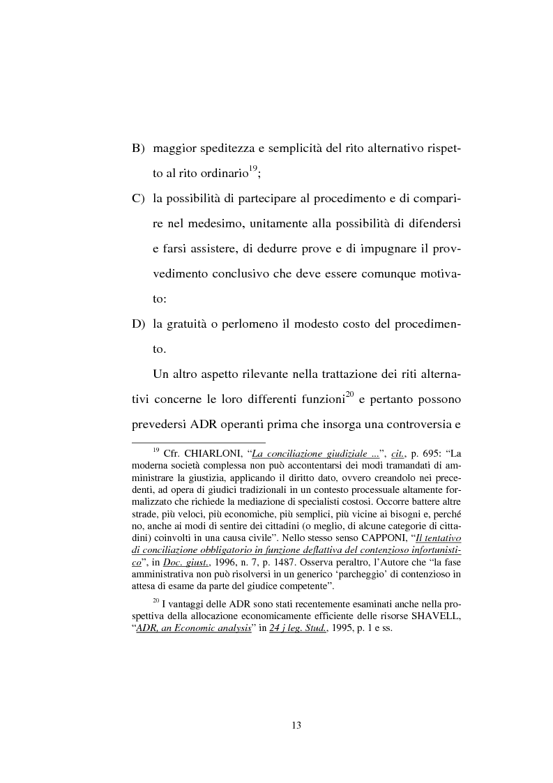 Anteprima della tesi: Tentativo di conciliazione obbligatorio ''ante causam'', Pagina 13