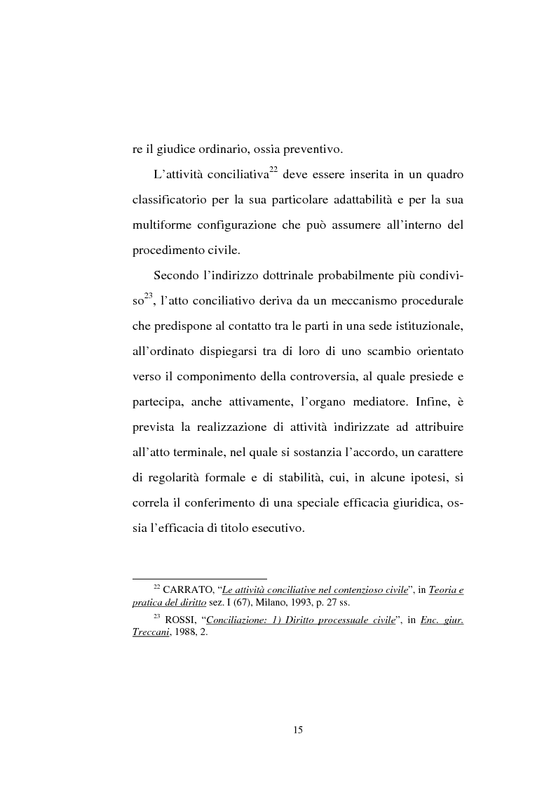 Anteprima della tesi: Tentativo di conciliazione obbligatorio ''ante causam'', Pagina 15