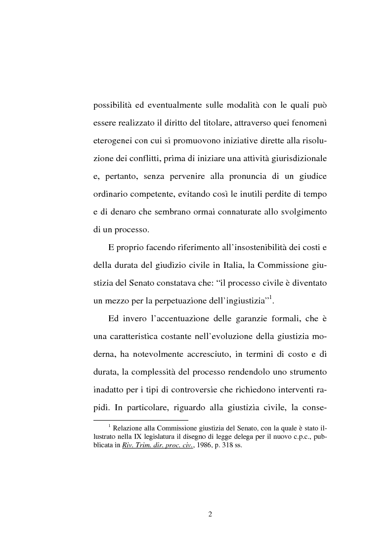 Anteprima della tesi: Tentativo di conciliazione obbligatorio ''ante causam'', Pagina 2