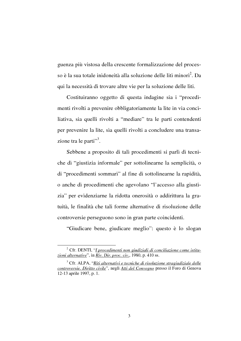 Anteprima della tesi: Tentativo di conciliazione obbligatorio ''ante causam'', Pagina 3