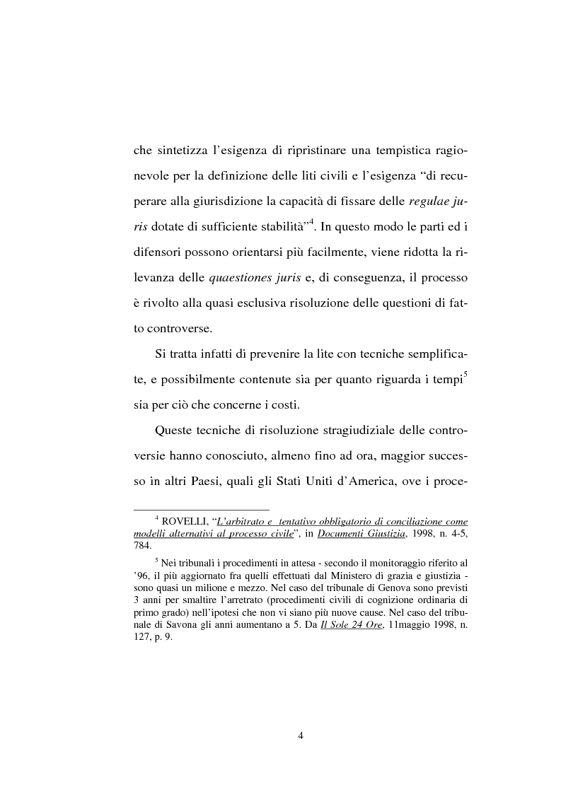 Anteprima della tesi: Tentativo di conciliazione obbligatorio ''ante causam'', Pagina 4