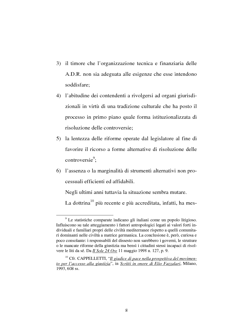 Anteprima della tesi: Tentativo di conciliazione obbligatorio ''ante causam'', Pagina 8