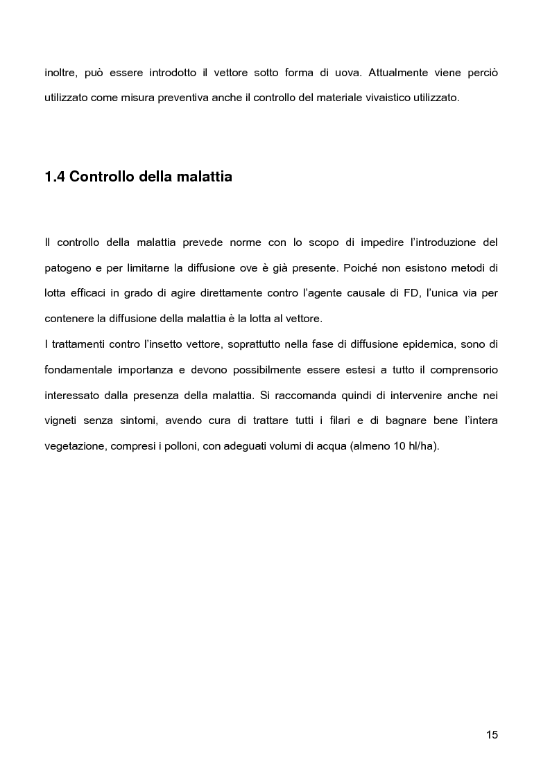 Anteprima della tesi: Indagini sulla presenza e diffusione dei giallumi della vite in Lombardia, Pagina 12