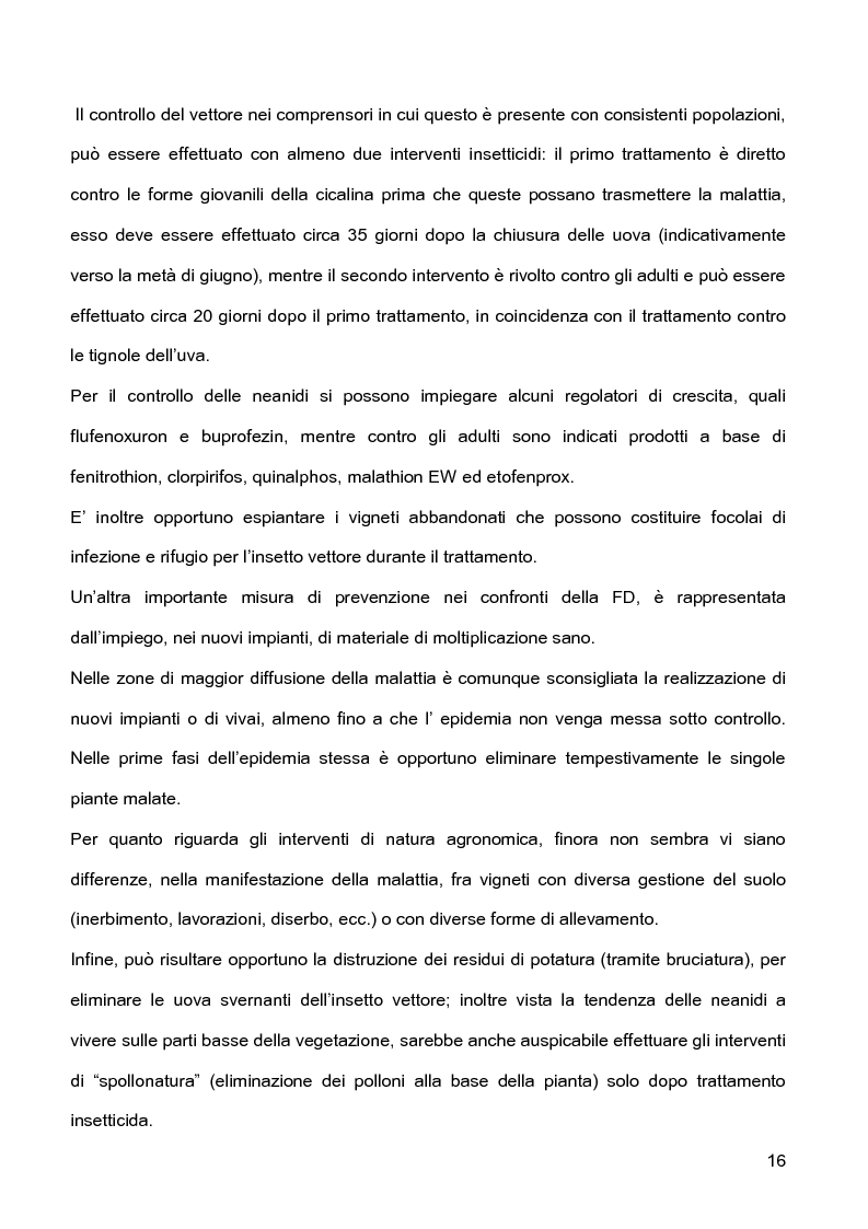 Anteprima della tesi: Indagini sulla presenza e diffusione dei giallumi della vite in Lombardia, Pagina 13