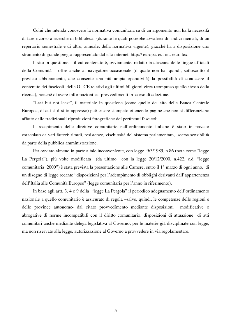 Anteprima della tesi: La disciplina comunitaria dell'intermediazione finanziaria, Pagina 3
