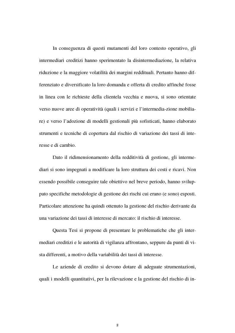 Anteprima della tesi: Il rischio di interesse e gli strumenti per un suo controllo, Pagina 2