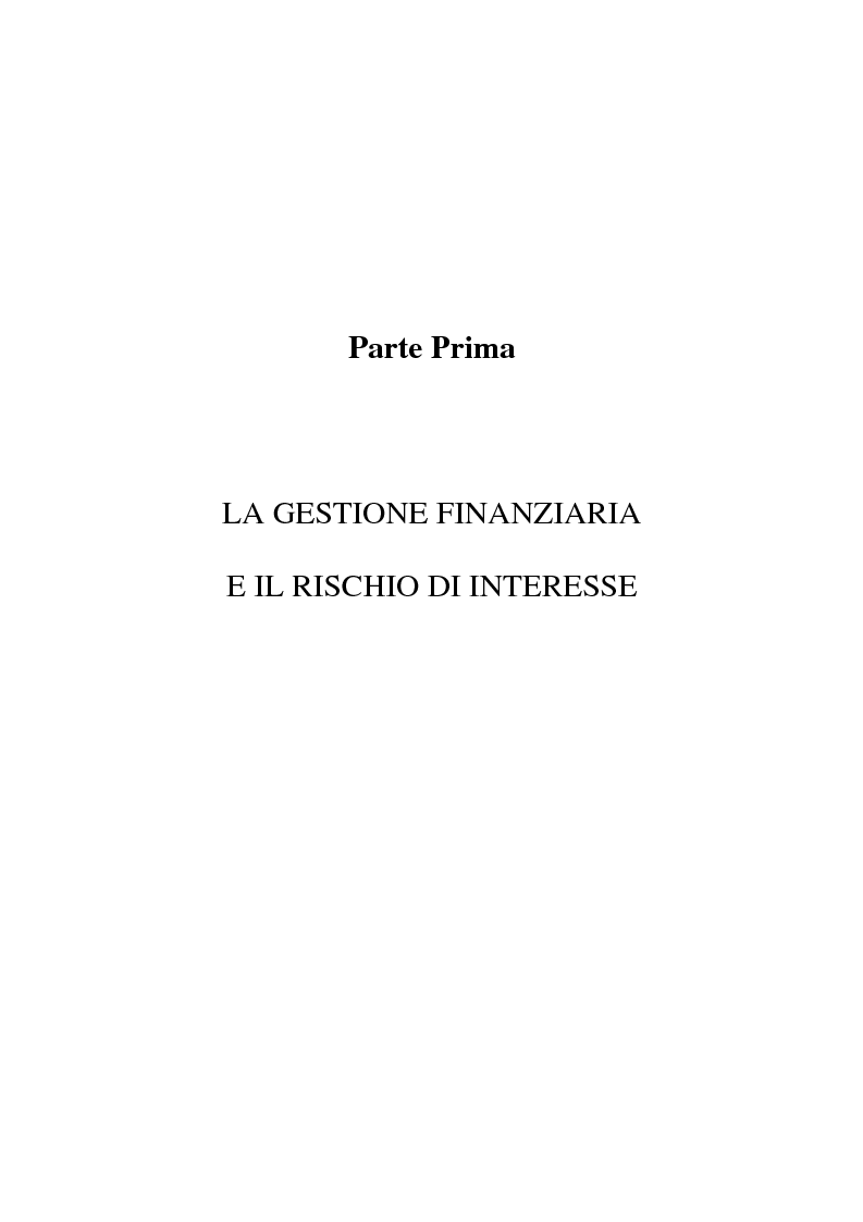 Anteprima della tesi: Il rischio di interesse e gli strumenti per un suo controllo, Pagina 5