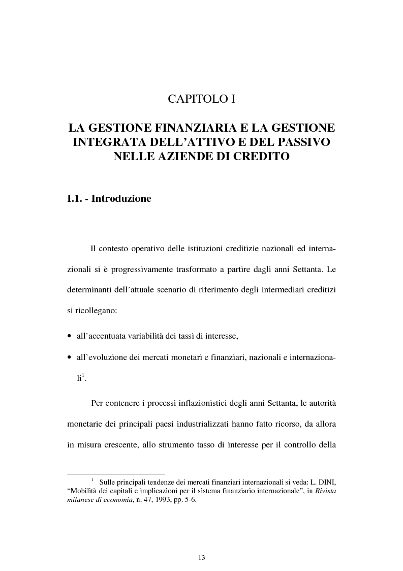 Anteprima della tesi: Il rischio di interesse e gli strumenti per un suo controllo, Pagina 6