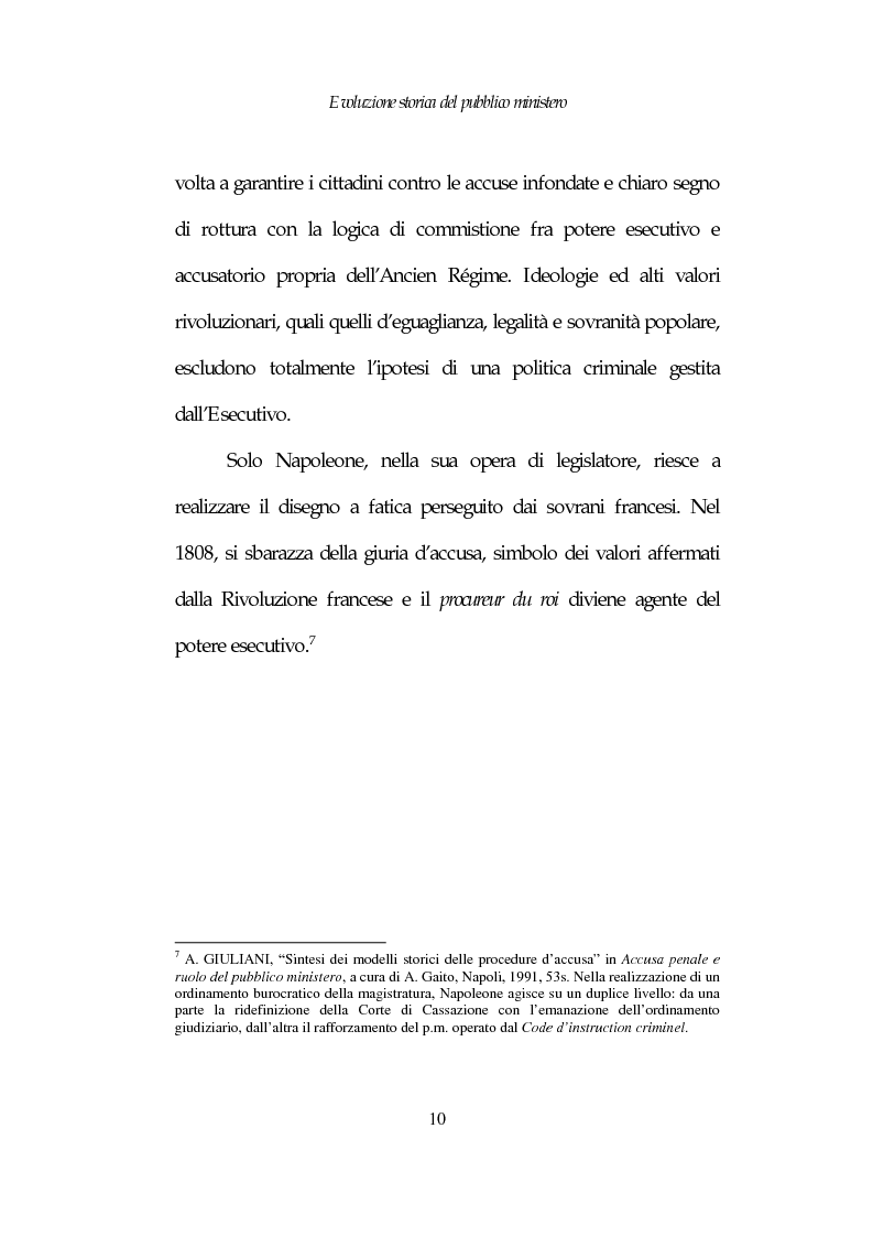 Anteprima della tesi: Profili costituzionali del Pubblico Ministero, Pagina 10