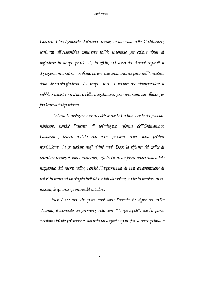 Anteprima della tesi: Profili costituzionali del Pubblico Ministero, Pagina 2