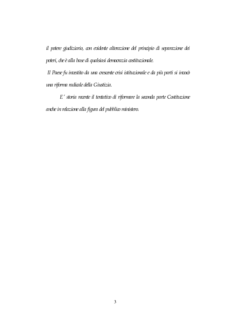 Anteprima della tesi: Profili costituzionali del Pubblico Ministero, Pagina 3