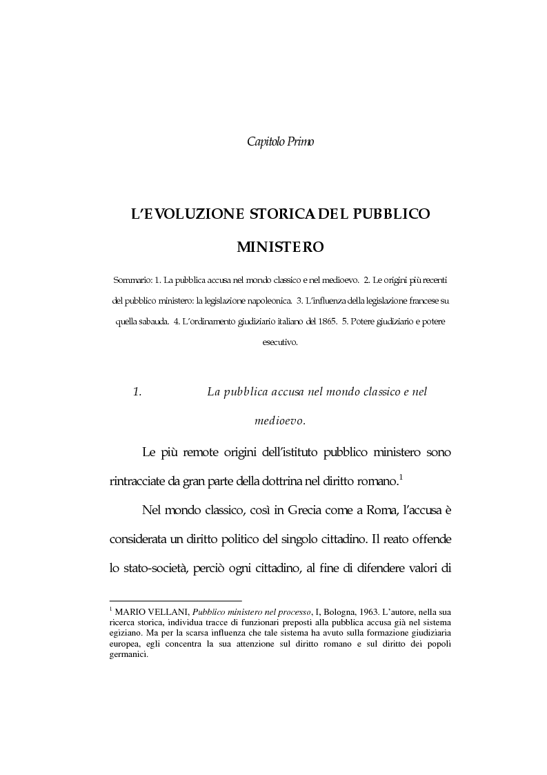 Anteprima della tesi: Profili costituzionali del Pubblico Ministero, Pagina 4