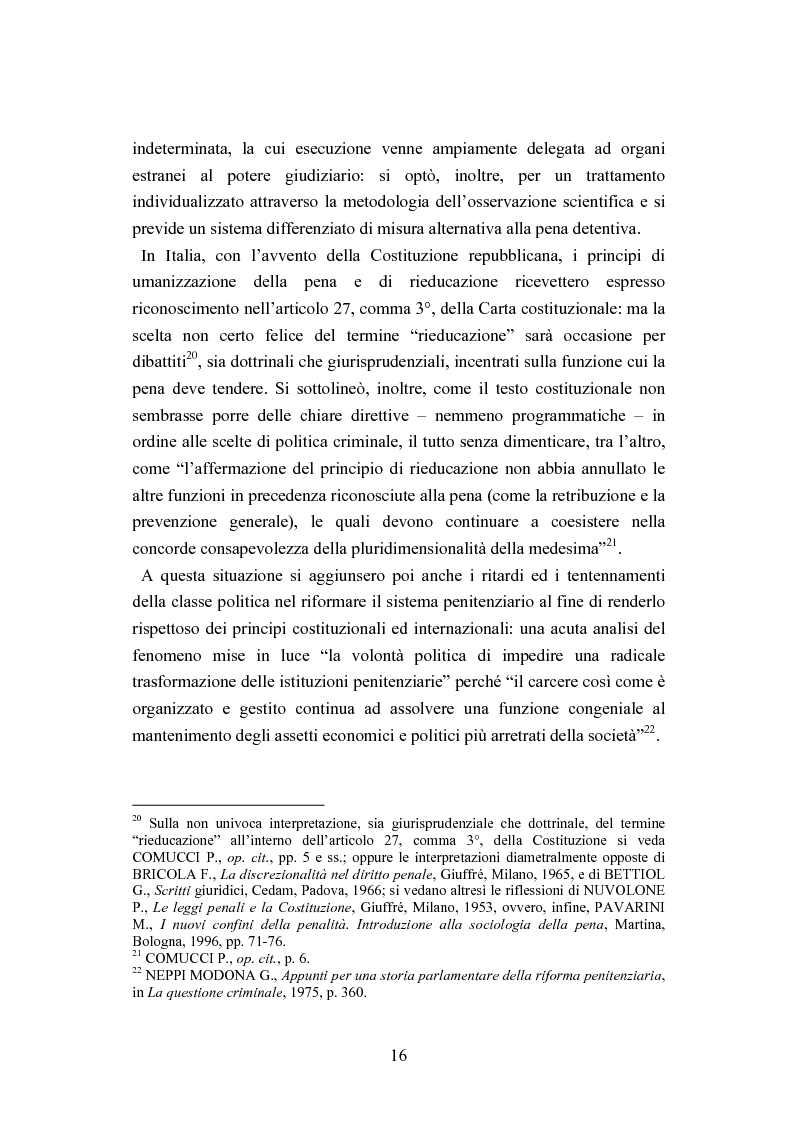 Anteprima della tesi: Esecuzione penitenziaria e collaboratori di giustizia, Pagina 11