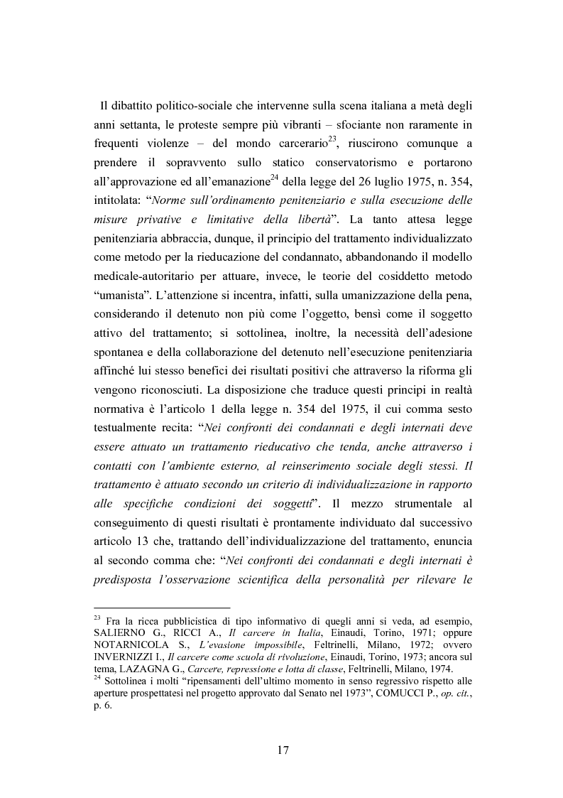 Anteprima della tesi: Esecuzione penitenziaria e collaboratori di giustizia, Pagina 12