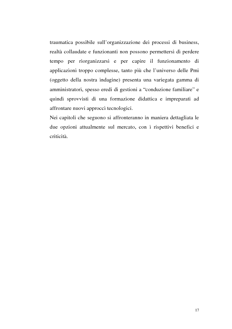 Anteprima della tesi: Sistemi Erp e modalità Asp: quando una Pmi ricorre a strumenti di governo da grande impresa, Pagina 13