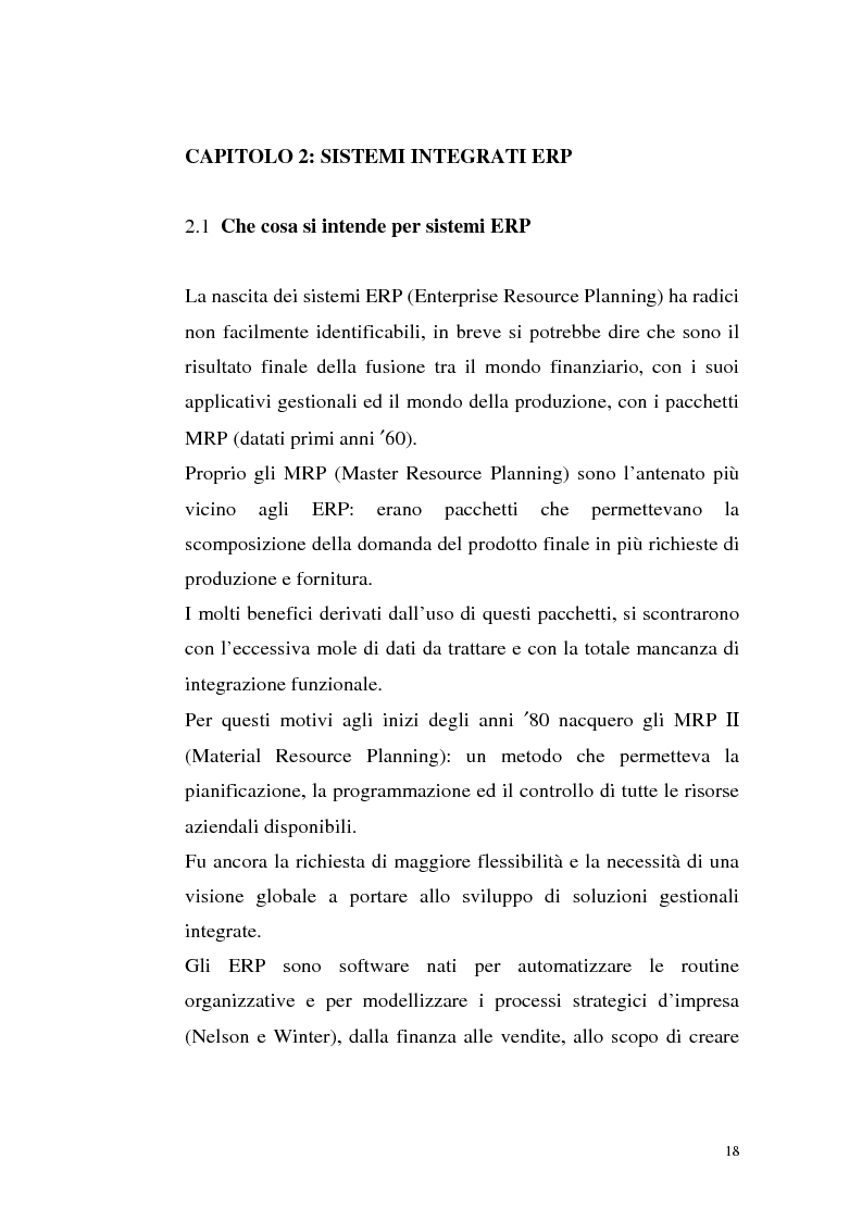 Anteprima della tesi: Sistemi Erp e modalità Asp: quando una Pmi ricorre a strumenti di governo da grande impresa, Pagina 14