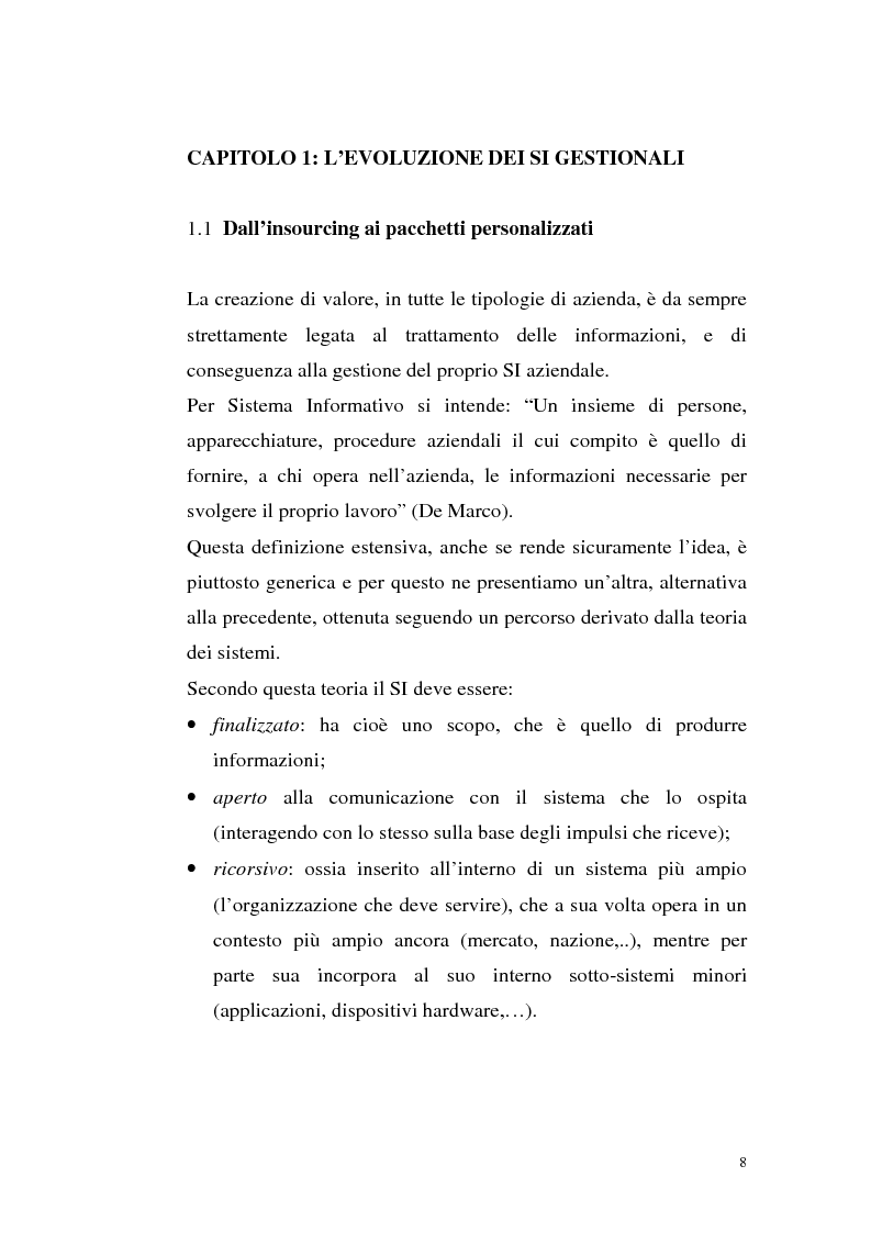 Anteprima della tesi: Sistemi Erp e modalità Asp: quando una Pmi ricorre a strumenti di governo da grande impresa, Pagina 4
