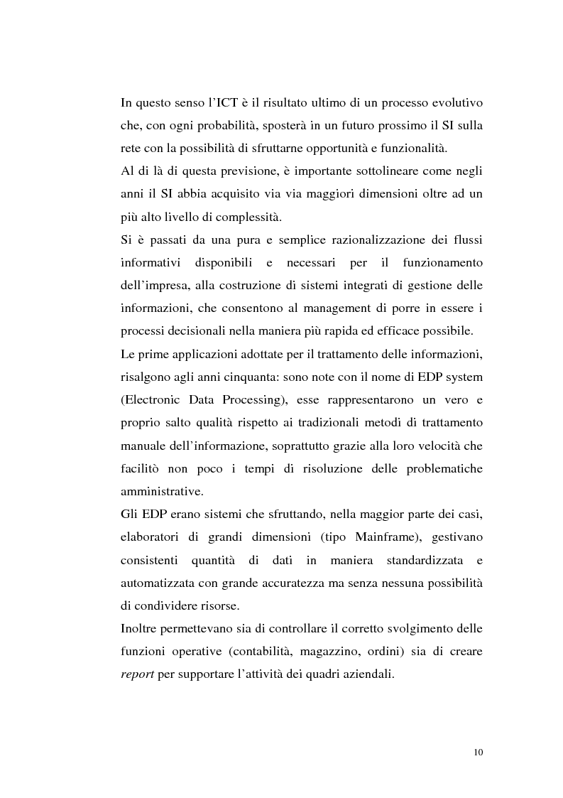 Anteprima della tesi: Sistemi Erp e modalità Asp: quando una Pmi ricorre a strumenti di governo da grande impresa, Pagina 6
