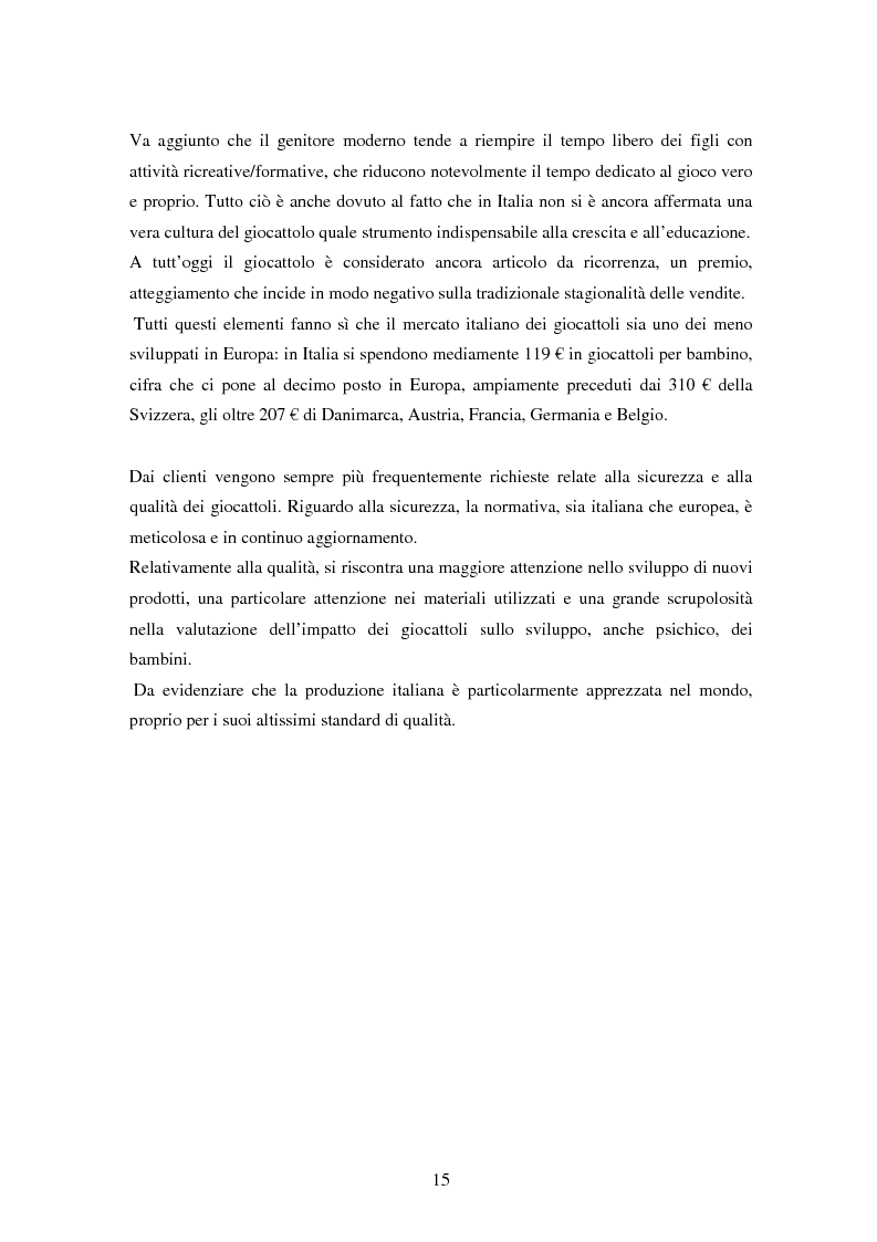Anteprima della tesi: Il settore dei giocattoli, Pagina 15