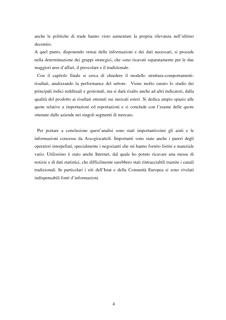 Anteprima della tesi: Il settore dei giocattoli, Pagina 4