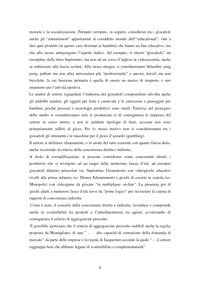 Anteprima della tesi: Il settore dei giocattoli, Pagina 9