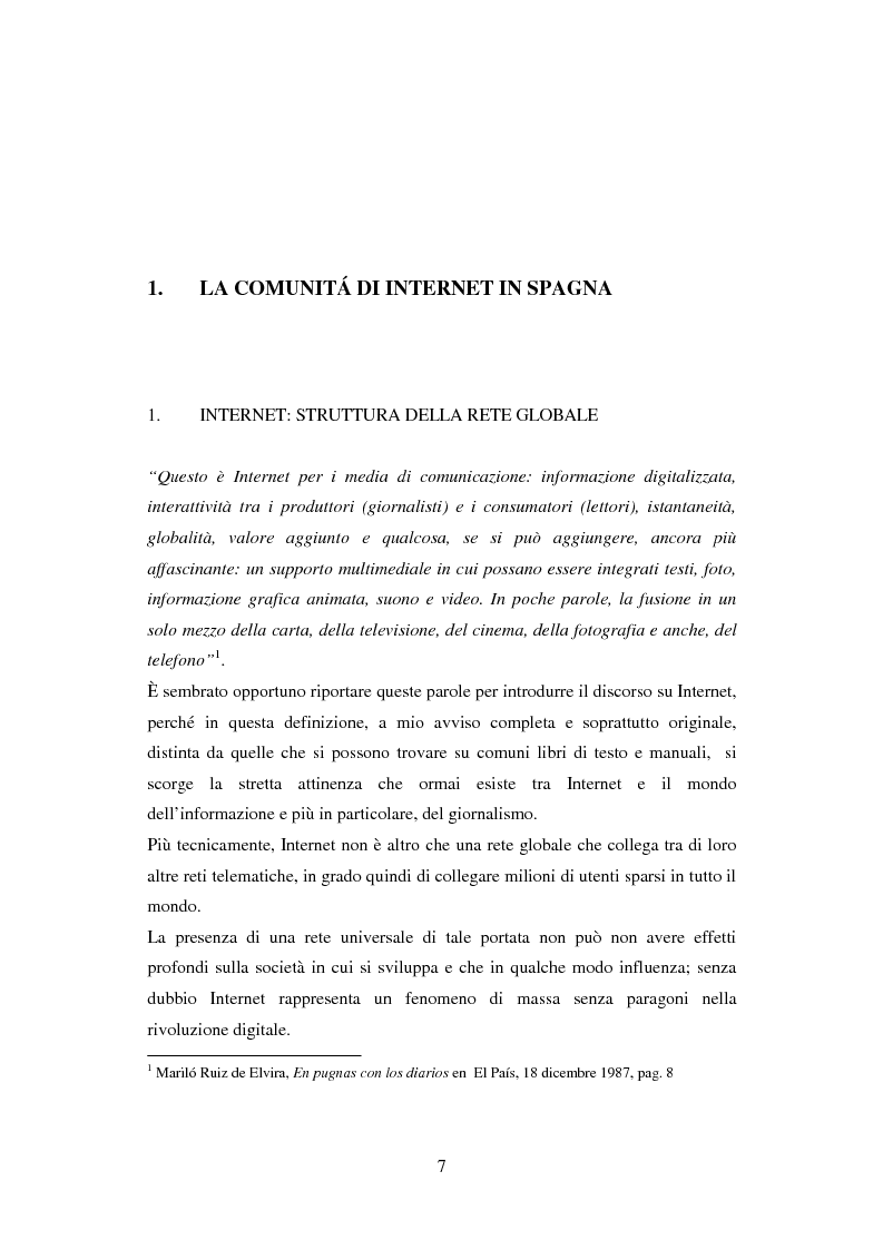 Anteprima della tesi: Quotidiani on-line in Spagna: analisi e confronti, Pagina 7