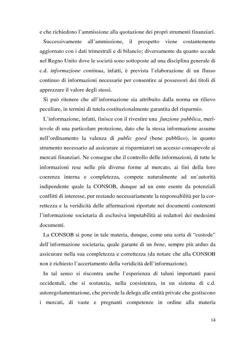Anteprima della tesi: L'informazione societaria come veicolo del valore aziendale, Pagina 11