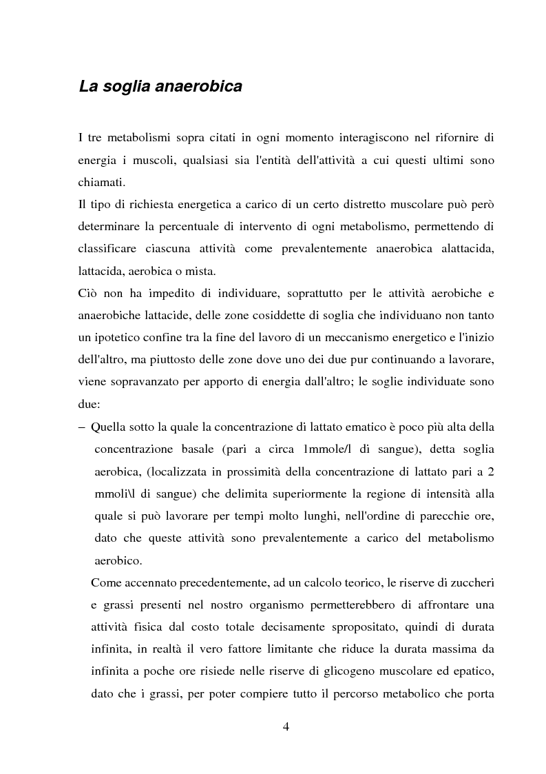 Anteprima della tesi: Il follow-up pluriennale delle caratteristiche fisiologiche in un soggetto in atletica leggera, Pagina 4