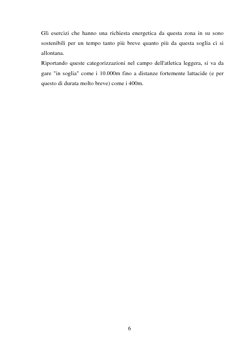 Anteprima della tesi: Il follow-up pluriennale delle caratteristiche fisiologiche in un soggetto in atletica leggera, Pagina 6