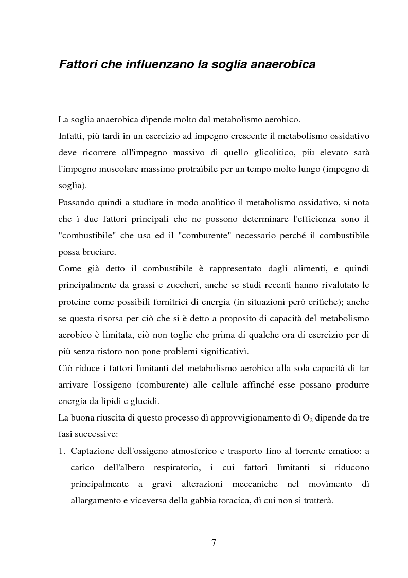 Anteprima della tesi: Il follow-up pluriennale delle caratteristiche fisiologiche in un soggetto in atletica leggera, Pagina 7