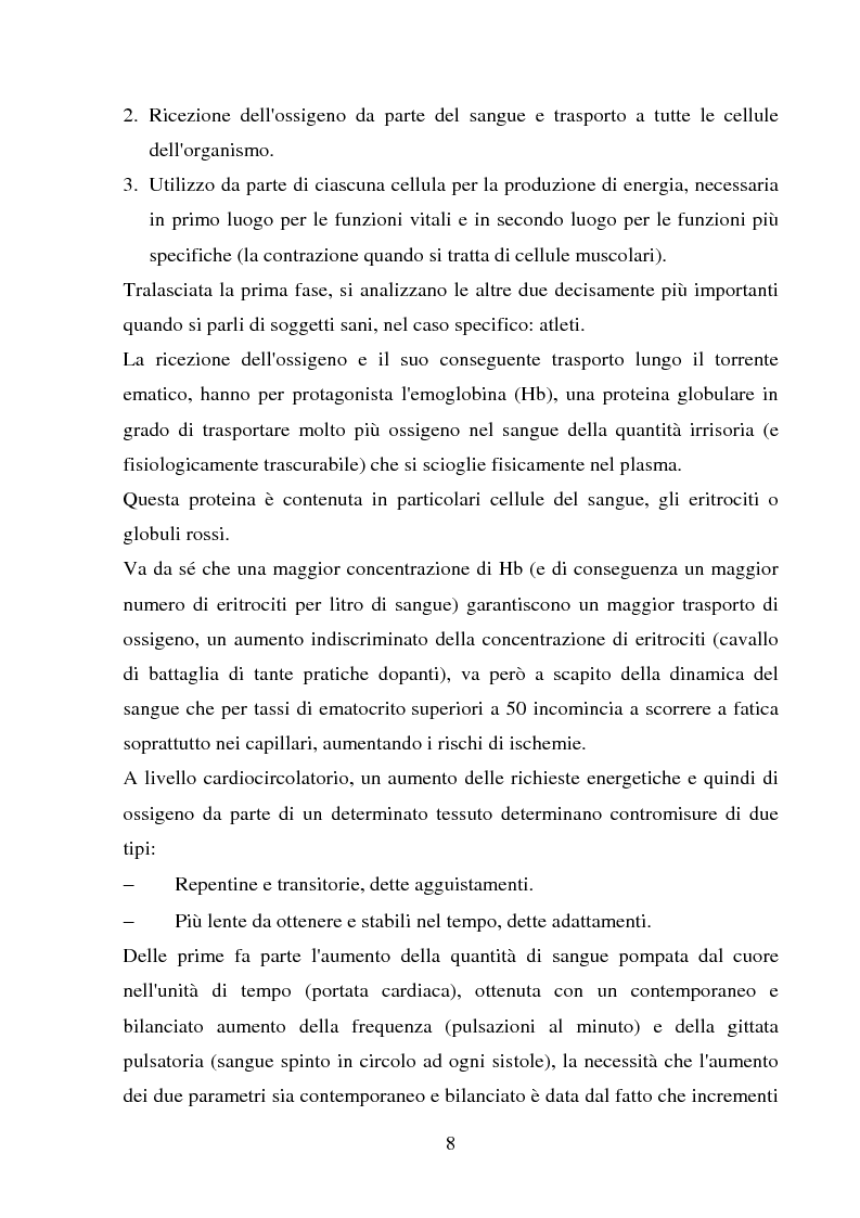 Anteprima della tesi: Il follow-up pluriennale delle caratteristiche fisiologiche in un soggetto in atletica leggera, Pagina 8