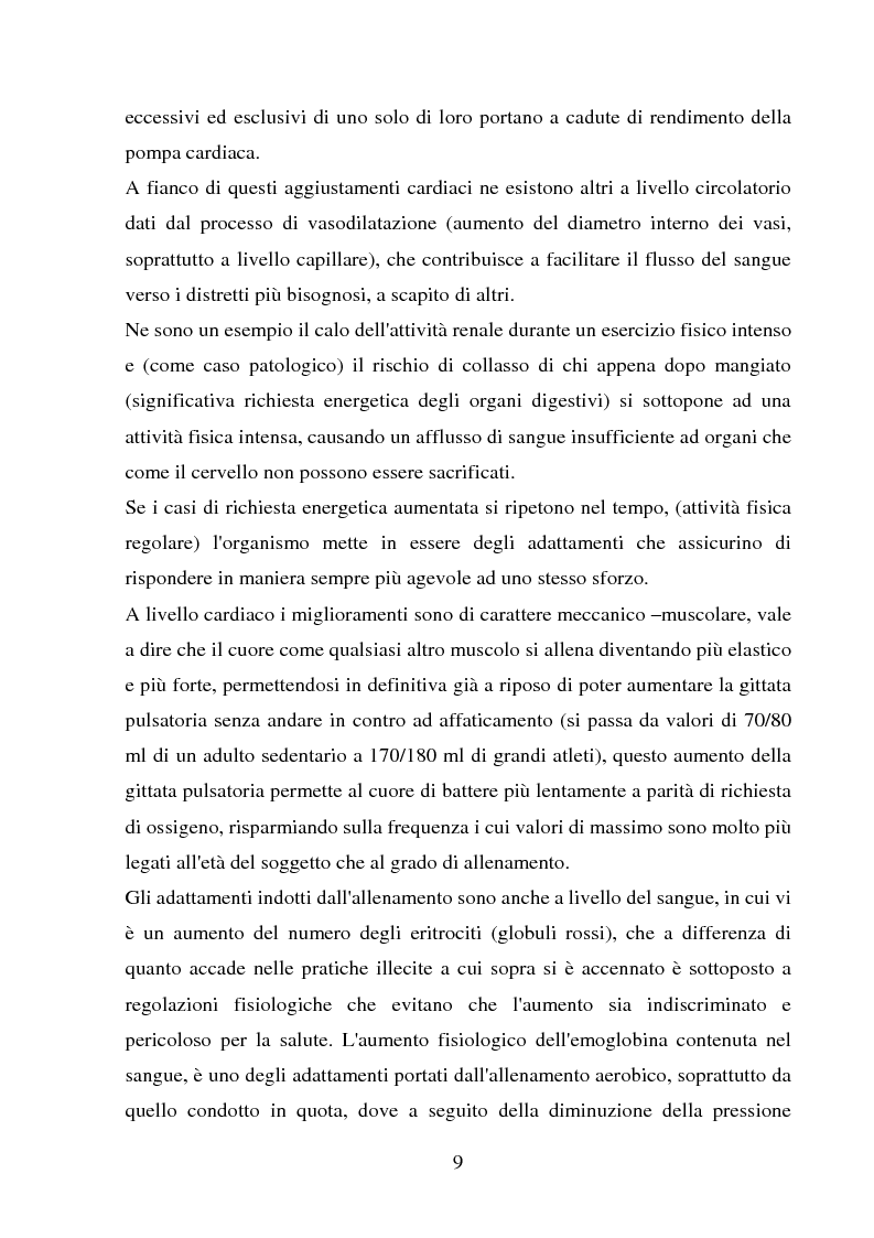 Anteprima della tesi: Il follow-up pluriennale delle caratteristiche fisiologiche in un soggetto in atletica leggera, Pagina 9