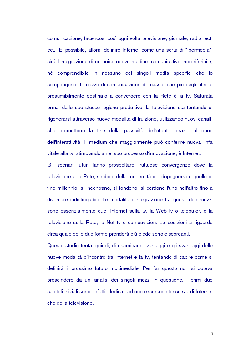 Anteprima della tesi: Net-tv: una proposta di convergenza multimediale, Pagina 2