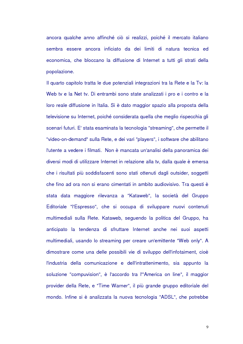 Anteprima della tesi: Net-tv: una proposta di convergenza multimediale, Pagina 5