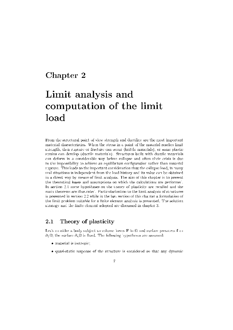 Anteprima della tesi: Post Critical Behaviour of Shells: a Sequential Limit Analysis Approach, Pagina 6