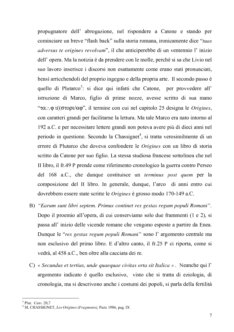 Anteprima della tesi: I libri I-IV delle Origines di Catone, Pagina 4