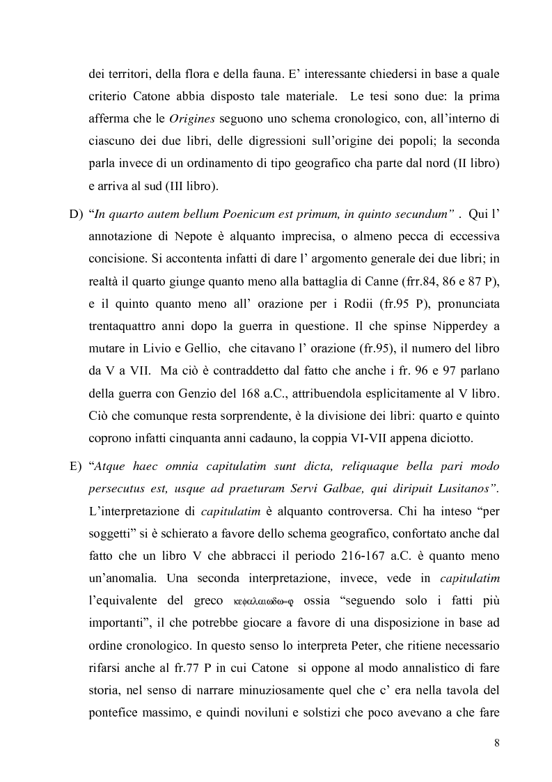 Anteprima della tesi: I libri I-IV delle Origines di Catone, Pagina 5
