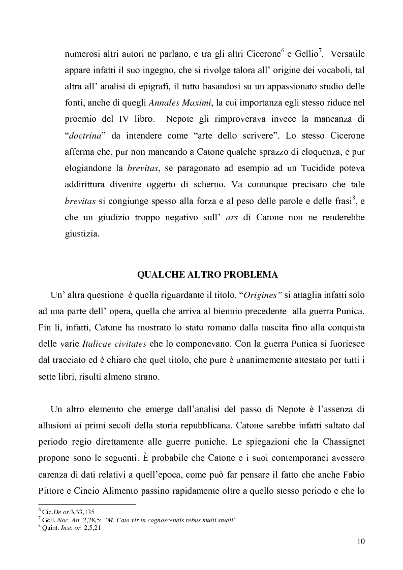 Anteprima della tesi: I libri I-IV delle Origines di Catone, Pagina 7
