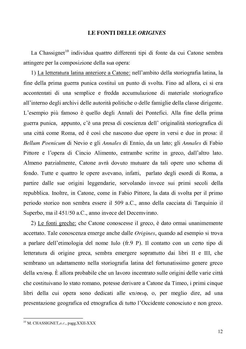 Anteprima della tesi: I libri I-IV delle Origines di Catone, Pagina 9