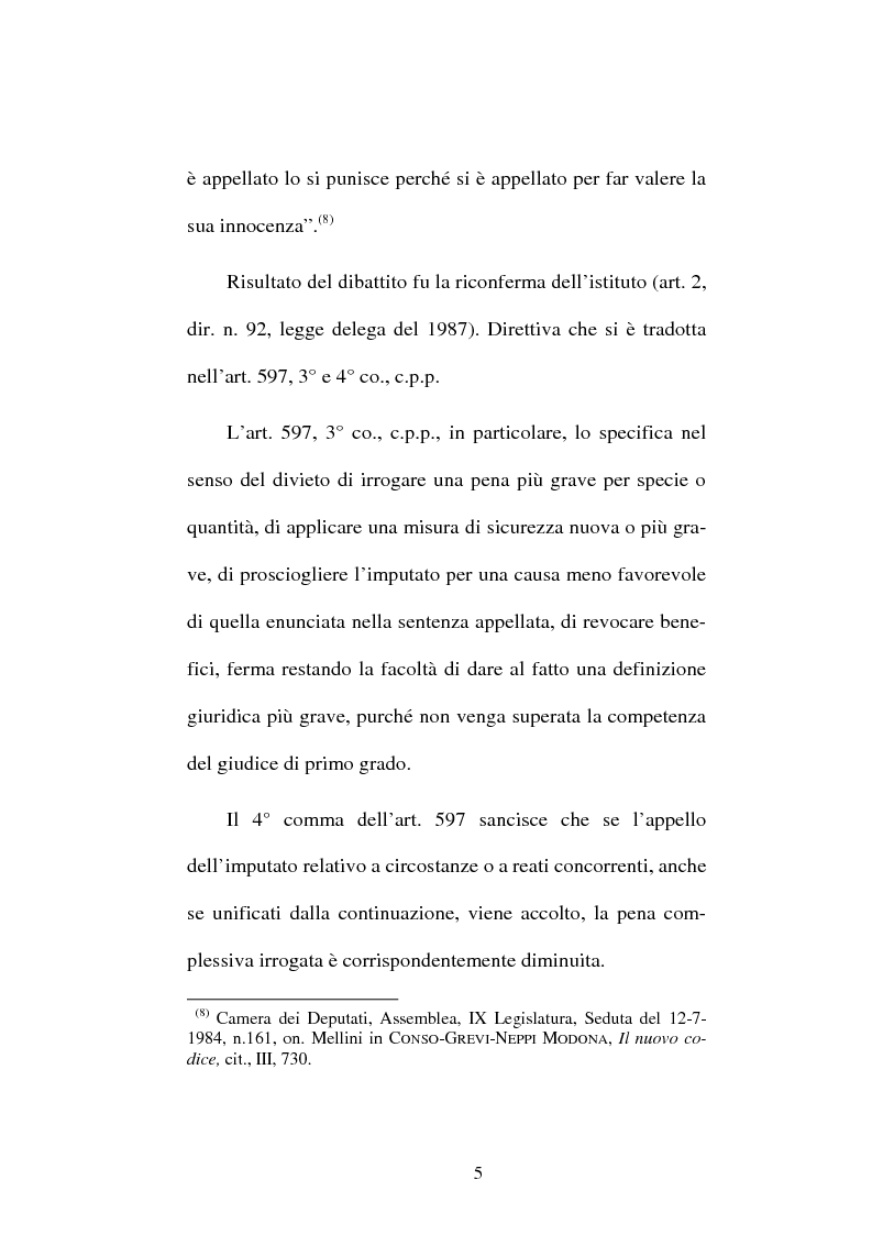 Anteprima della tesi: Il divieto di reformatio in peius nel processo penale, Pagina 5
