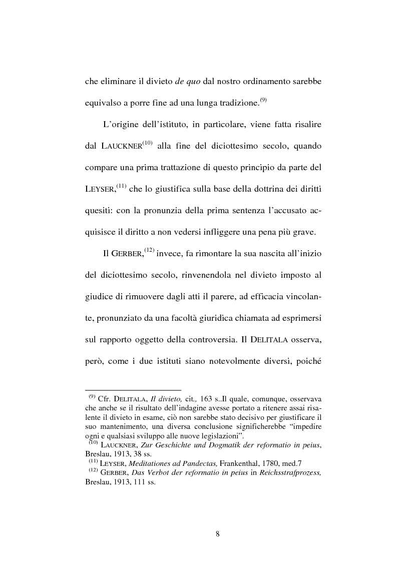 Anteprima della tesi: Il divieto di reformatio in peius nel processo penale, Pagina 8